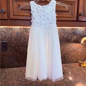 Monsoon White Floral Kids Formal Dress